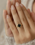 Black Flower Ring