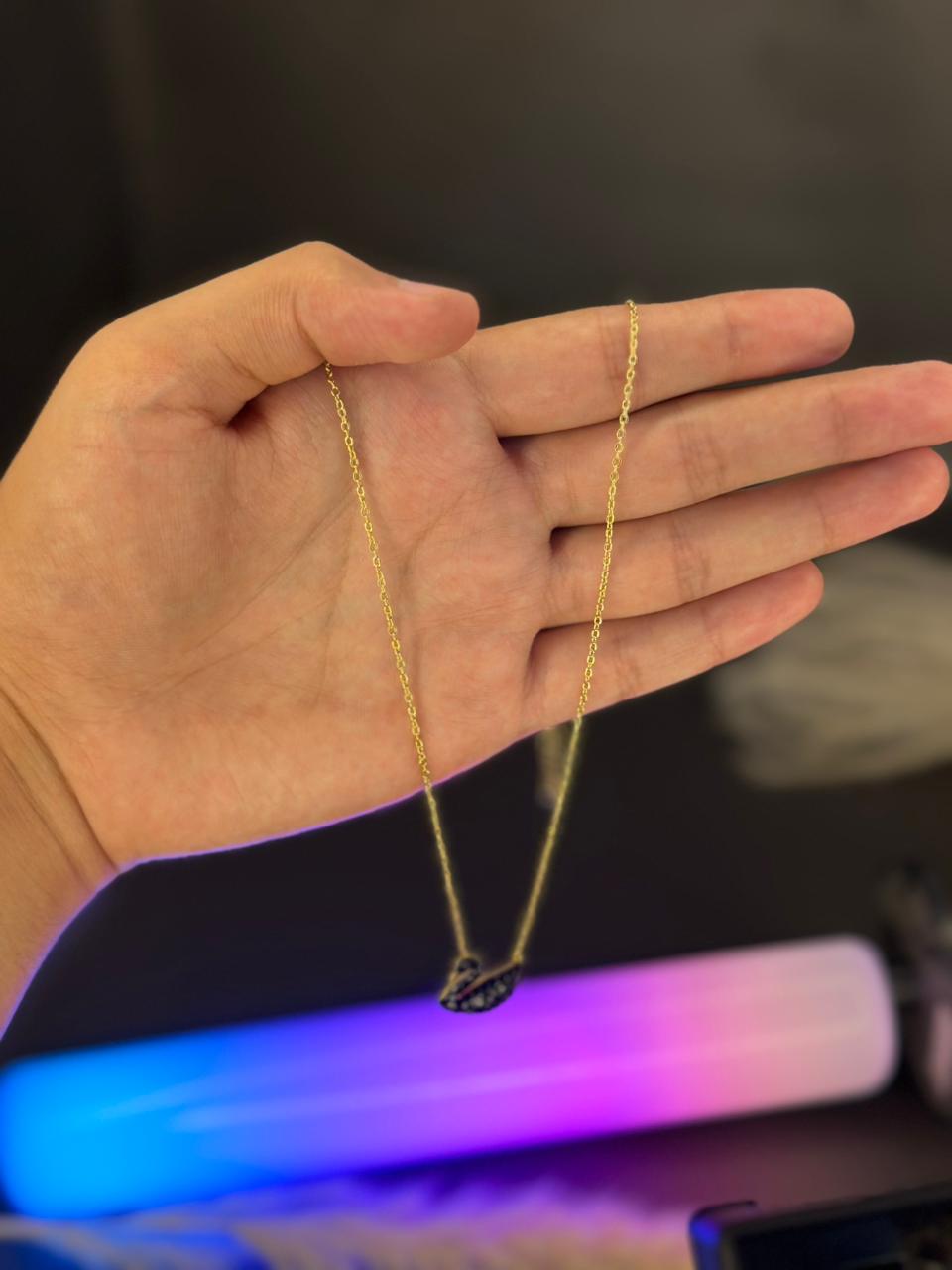 Black Swan Pendant Necklace